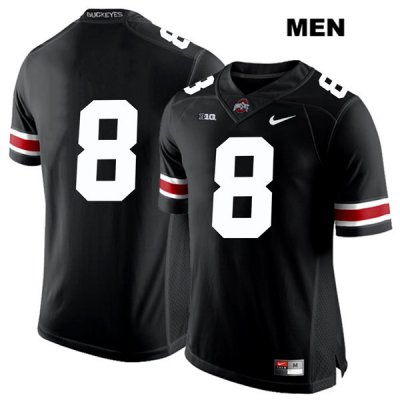 Men's NCAA Ohio State Buckeyes Kendall Sheffield #8 College Stitched No Name Authentic Nike White Number Black Football Jersey EJ20V33QO